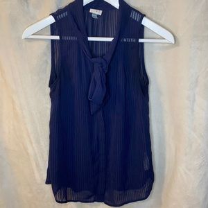 A New Day | Sleeveless Bow Blouse XS